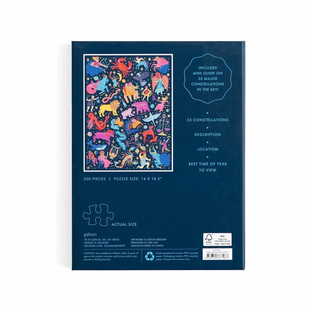 NEW - 500pc Constellations 101: Stargazing Astrology Zodiac Puzzle by Galison - Picture 5 of 5